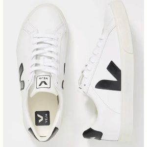 VEJA Esplar White Black Leather Sneakers